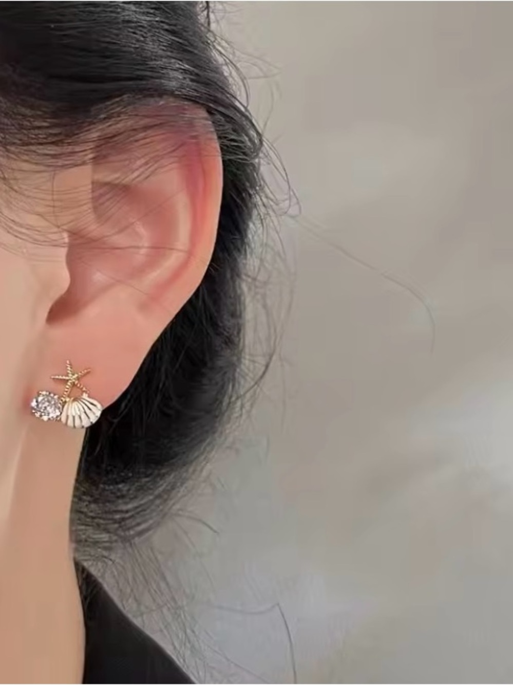 New! Asymmetric Ocean Style Ear Stud Earrings For Women - Picture 2 of 7